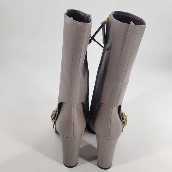 Franco Sarto Wyatt Mid Calf Leather Boot Gray New Size 9.5 - Picture 5 of 10